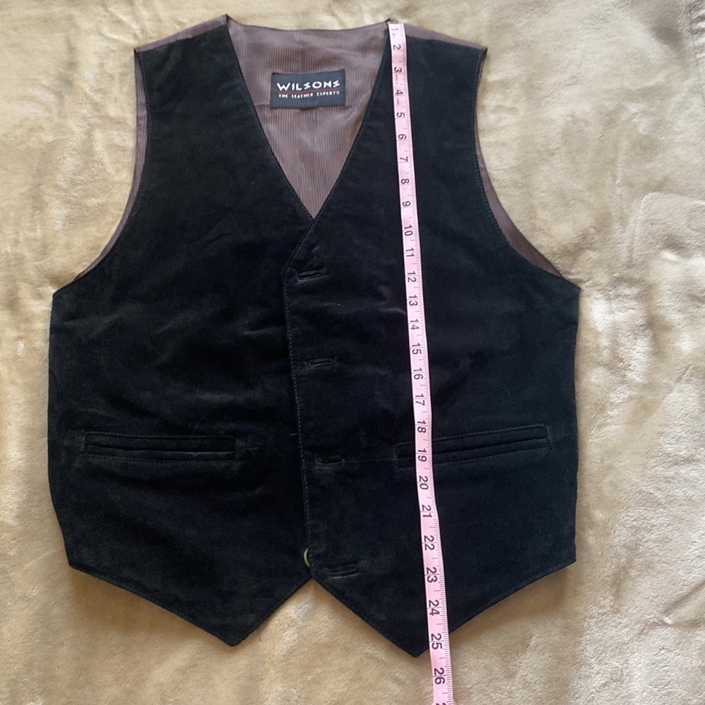 wilson leather brown vest - Picture 3 of 4